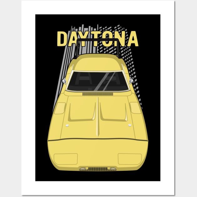 Dodge Charger Daytona 1969 - yellow Wall Art by V8social